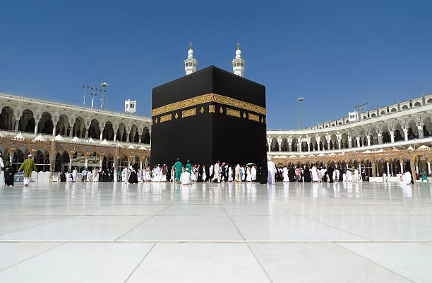 Mecca, Saudi Arabia - February 7, 2008: Muslim pilgrims, from all around the World, revolving around the Kaaba.